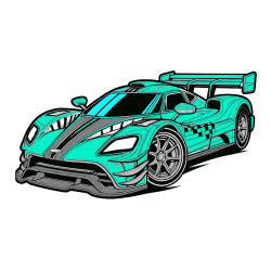 POBARVANA POBARVANKA - Pobarvanka modernega športnega avtomobila