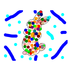 POBARVANA POBARVANKA - Pobarvanka nasmejanega zajčka