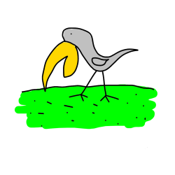 Pobarvana pobarvanka - Pobarvanka nenavadnega ptička