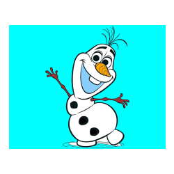 Pobarvana pobarvanka - Pobarvanka Olaf