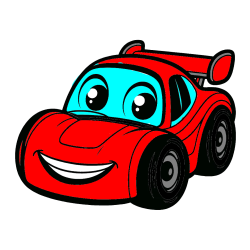 POBARVANA POBARVANKA - Pobarvanka otroškega avtomobila