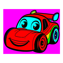 Pobarvana pobarvanka - Pobarvanka otroškega avtomobila