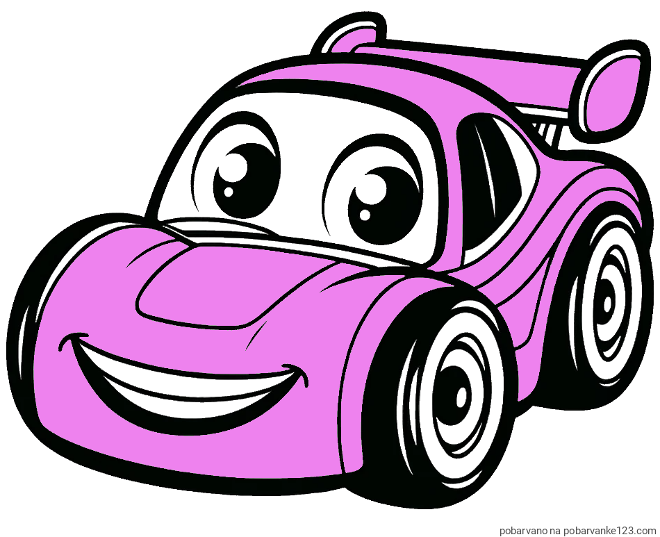 POBARVANA POBARVANKA - Pobarvanka otroškega avtomobila