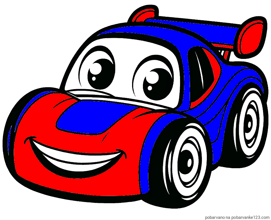 POBARVANA POBARVANKA - Pobarvanka otroškega avtomobila
