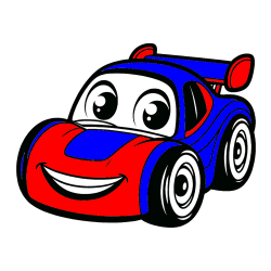 Pobarvana pobarvanka - Pobarvanka otroškega avtomobila