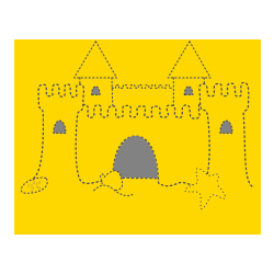 Pobarvana pobarvanka - Pobarvanka peščenega gradu