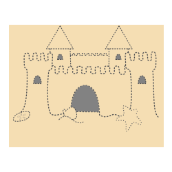 Pobarvana pobarvanka - Pobarvanka peščenega gradu