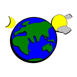 Pobarvana pobarvanka - Pobarvanka planeta Zemlje, lune ter sonca