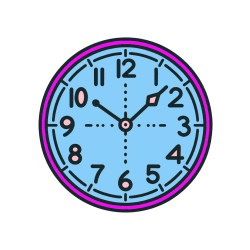 Pobarvana pobarvanka - Pobarvanka preproste ure