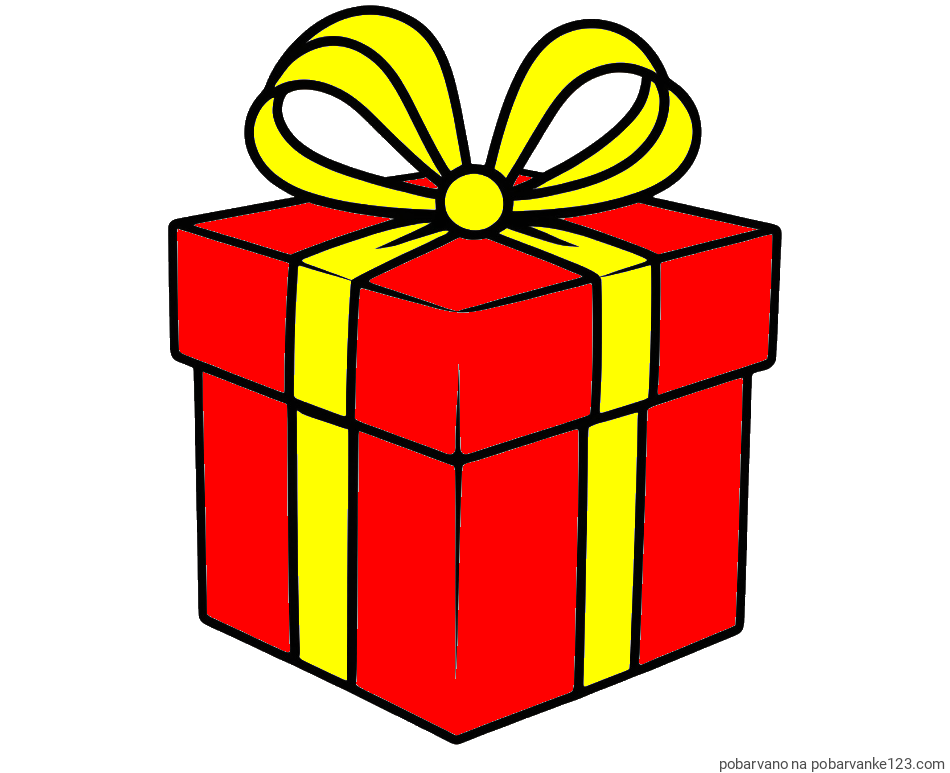POBARVANA POBARVANKA - Pobarvanka preprostega darila