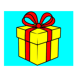 POBARVANA POBARVANKA - Pobarvanka preprostega darila