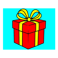 POBARVANA POBARVANKA - Pobarvanka preprostega darila