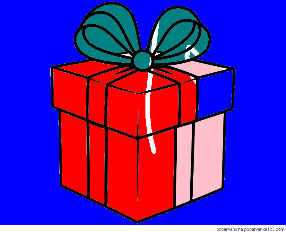 POBARVANA POBARVANKA - Pobarvanka preprostega darila