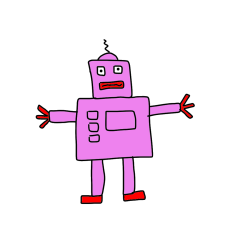 Pobarvana pobarvanka - Pobarvanka preprostega ROBOTA 🤖