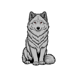 Pobarvana pobarvanka - Pobarvanka prijaznega volka