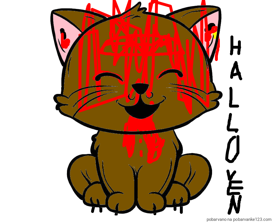 POBARVANA POBARVANKA - Pobarvanka prikupne mačke