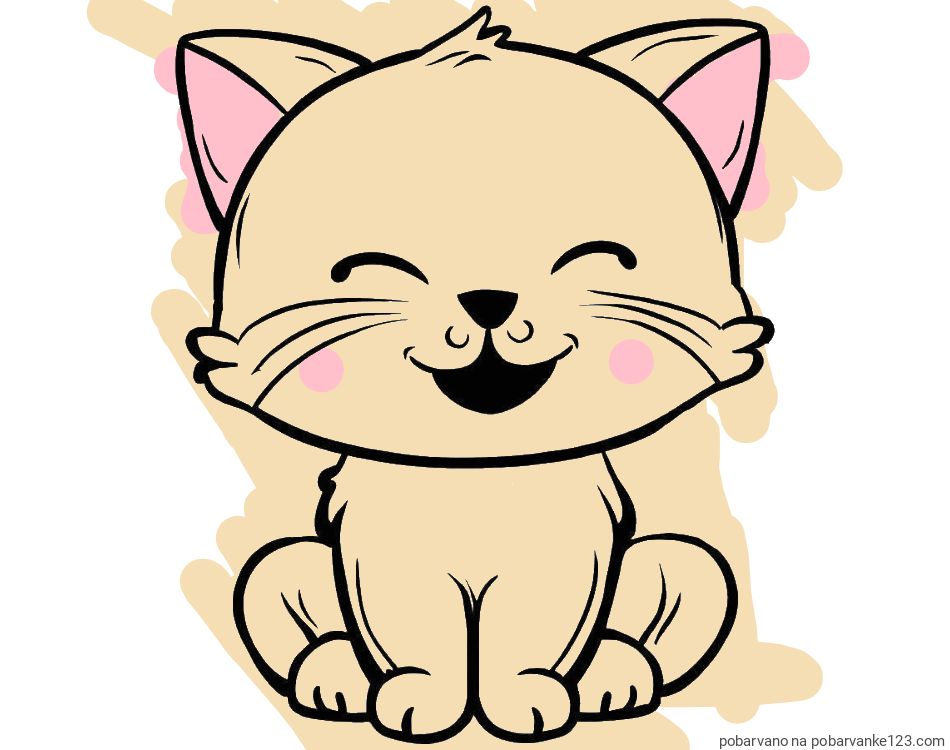 POBARVANA POBARVANKA - Pobarvanka prikupne mačke