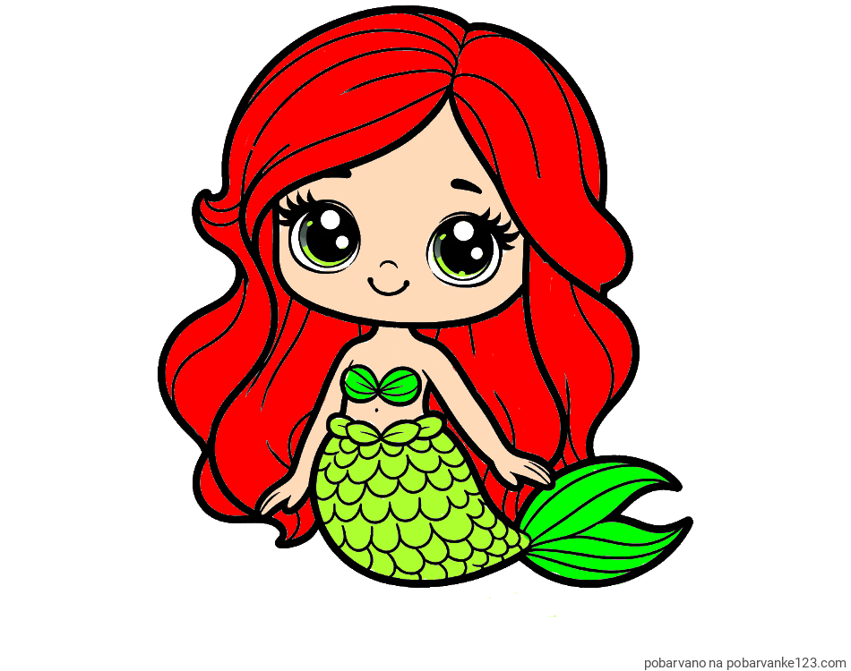 POBARVANA POBARVANKA - Pobarvanka prikupne morske deklice