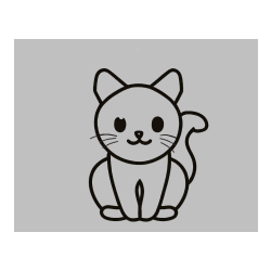 Pobarvana pobarvanka - Pobarvanka prikupne mucke