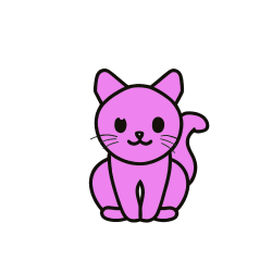 Pobarvana pobarvanka - Pobarvanka prikupne mucke