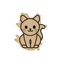 Pobarvana pobarvanka - Pobarvanka prikupne mucke