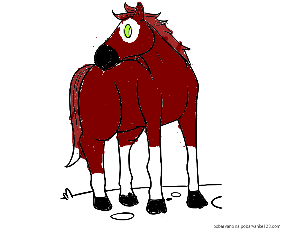 POBARVANA POBARVANKA - Pobarvanka prikupnega konjička