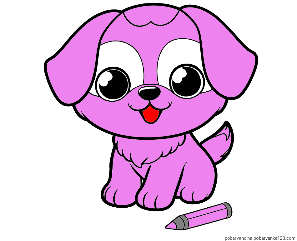 POBARVANA POBARVANKA - Pobarvanka prikupnega kužka