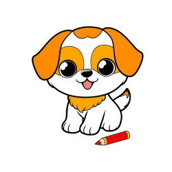 POBARVANA POBARVANKA - Pobarvanka prikupnega kužka