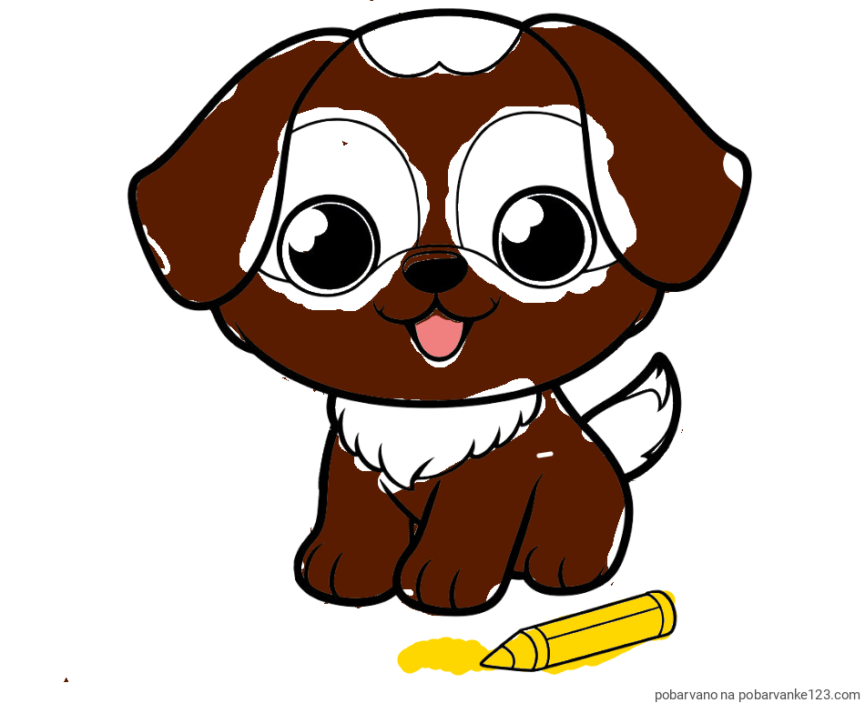 POBARVANA POBARVANKA - Pobarvanka prikupnega kužka