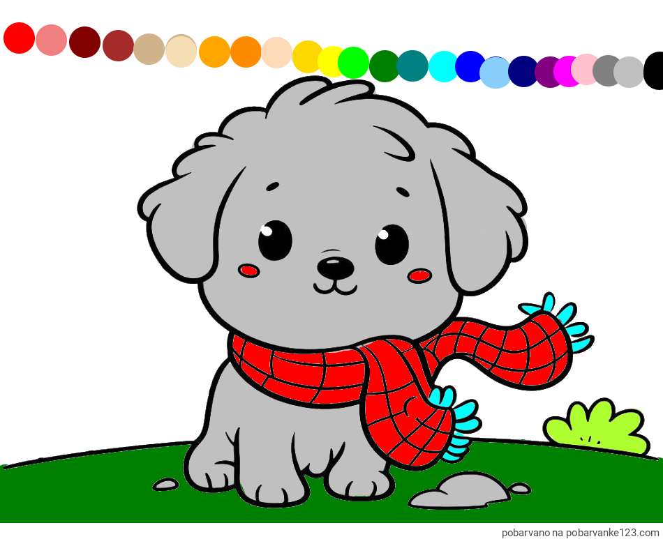 POBARVANA POBARVANKA - Pobarvanka prikupnega psička