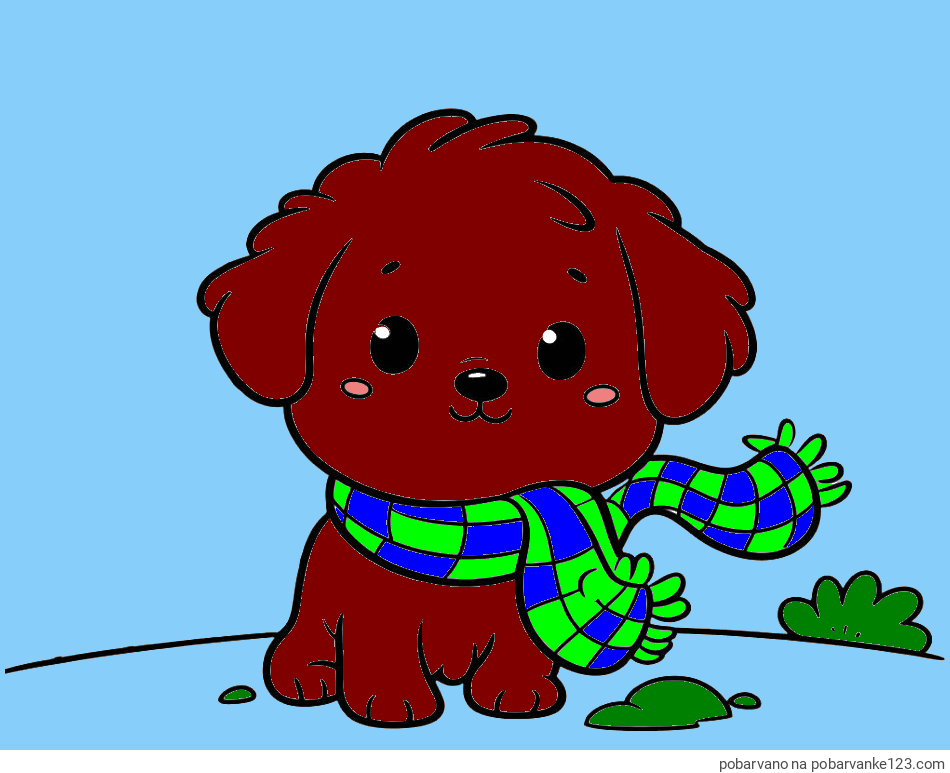 POBARVANA POBARVANKA - Pobarvanka prikupnega psička