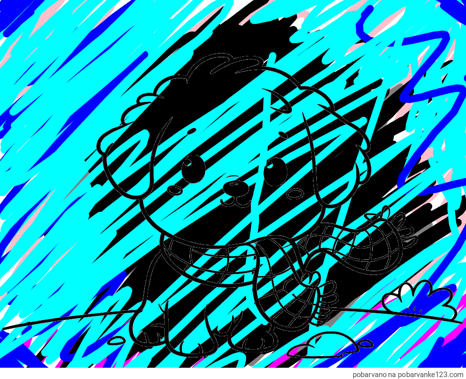 POBARVANA POBARVANKA - Pobarvanka prikupnega psička