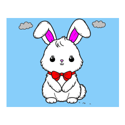 POBARVANA POBARVANKA - Pobarvanka prikupnega zajčka