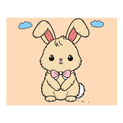 POBARVANA POBARVANKA - Pobarvanka prikupnega zajčka