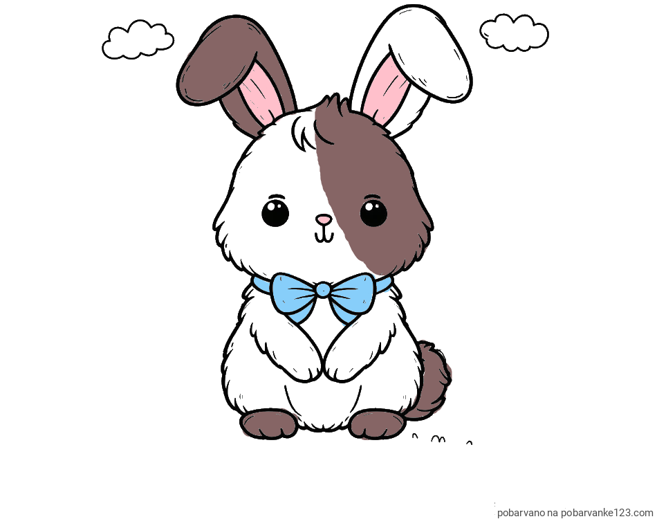 POBARVANA POBARVANKA - Pobarvanka prikupnega zajčka
