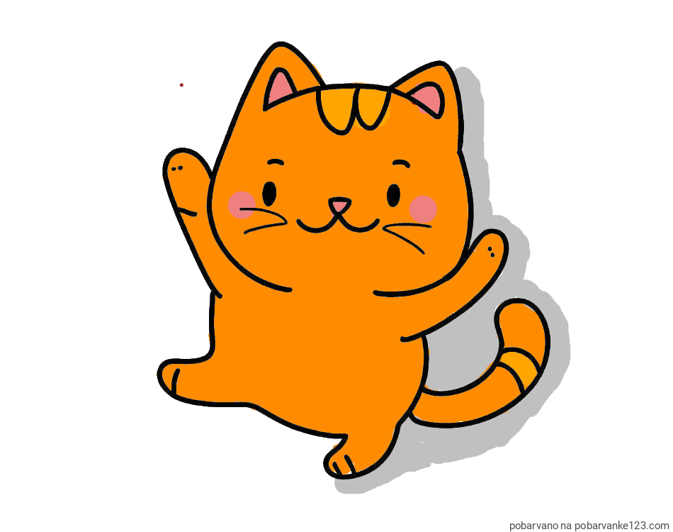 POBARVANA POBARVANKA - Pobarvanka razigrane mačke