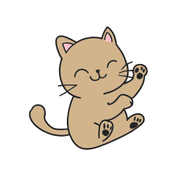 POBARVANA POBARVANKA - Pobarvanka razigranega mucka