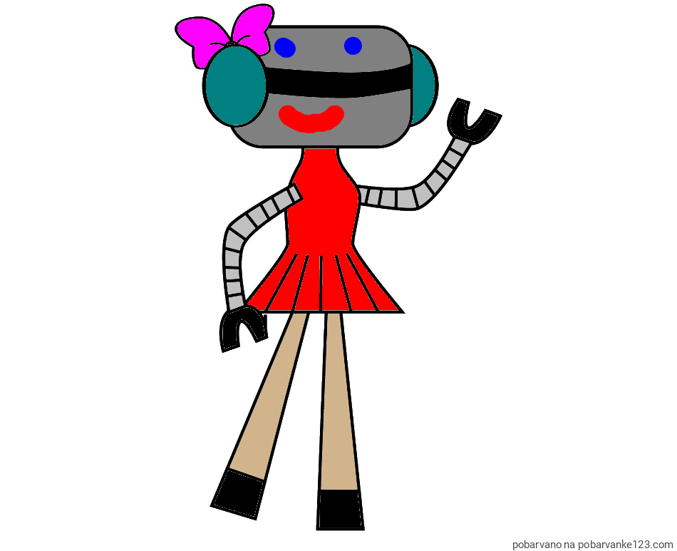 POBARVANA POBARVANKA - Pobarvanka robotke