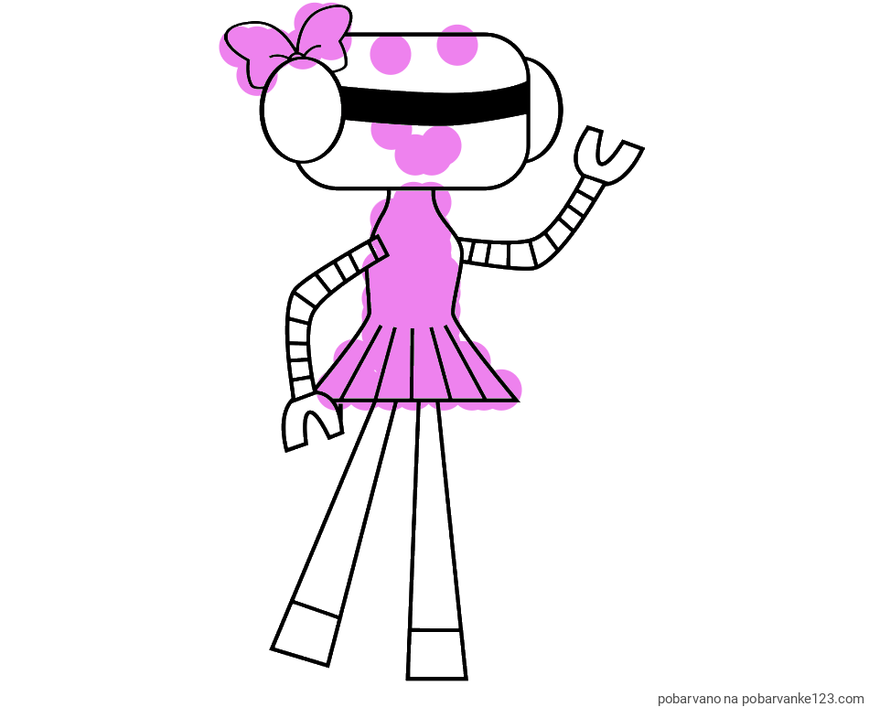 POBARVANA POBARVANKA - Pobarvanka robotke