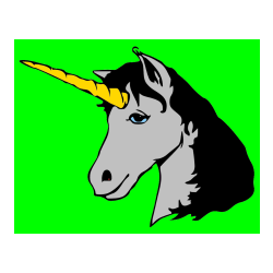 Pobarvana pobarvanka - Pobarvanka samorog