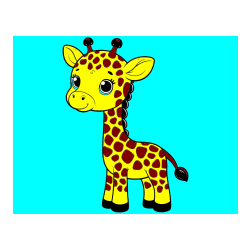 POBARVANA POBARVANKA - Pobarvanka simpatične žirafe