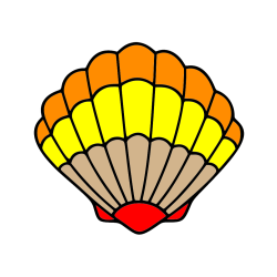 Pobarvana pobarvanka - Pobarvanka školjke