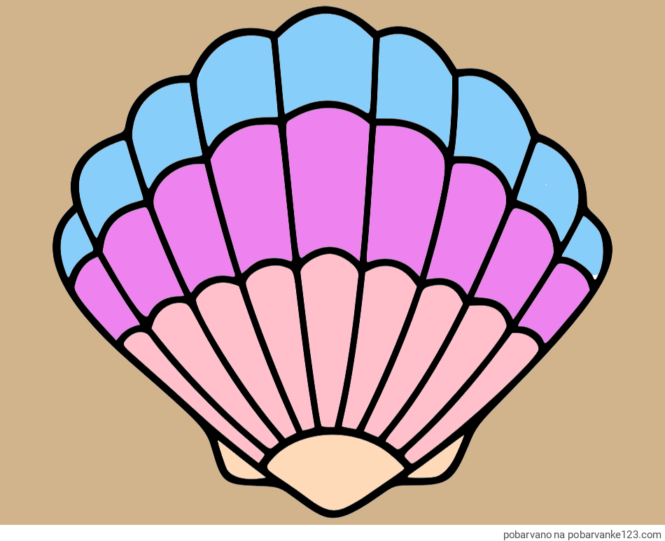 POBARVANA POBARVANKA - Pobarvanka školjke
