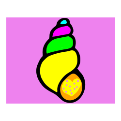 POBARVANA POBARVANKA - Pobarvanka školjke morskega polžka