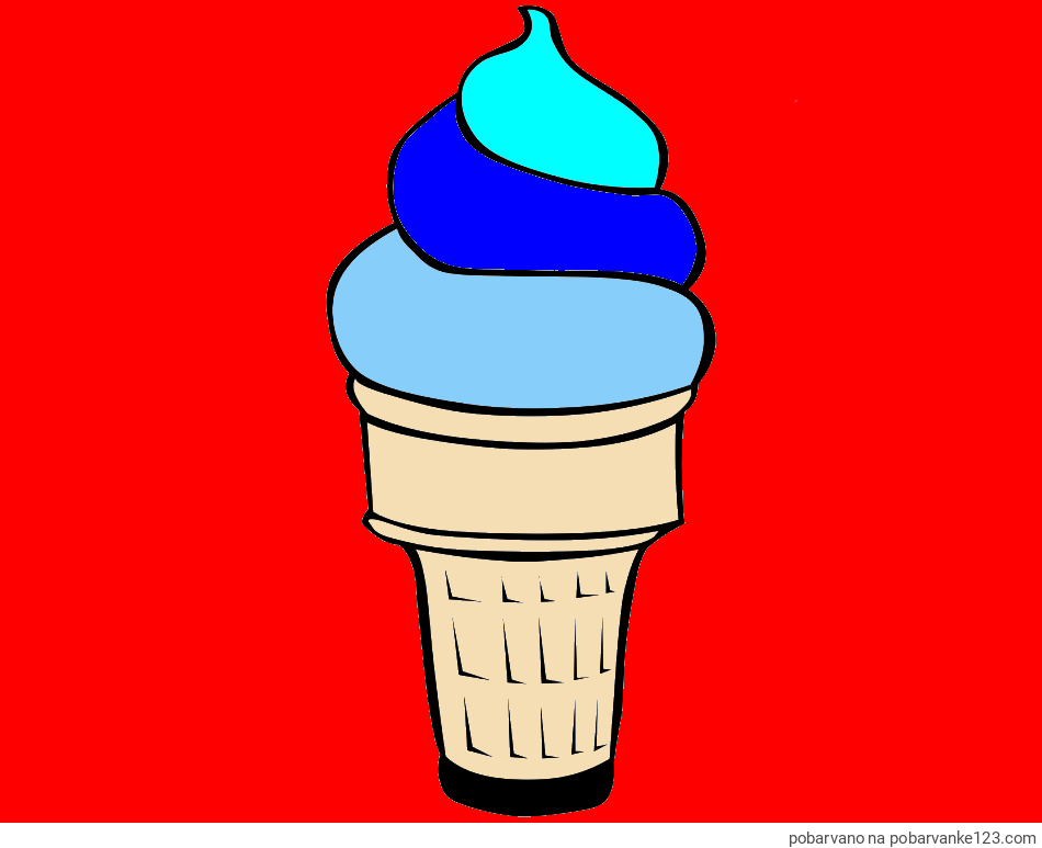 POBARVANA POBARVANKA - Pobarvanka sladoled