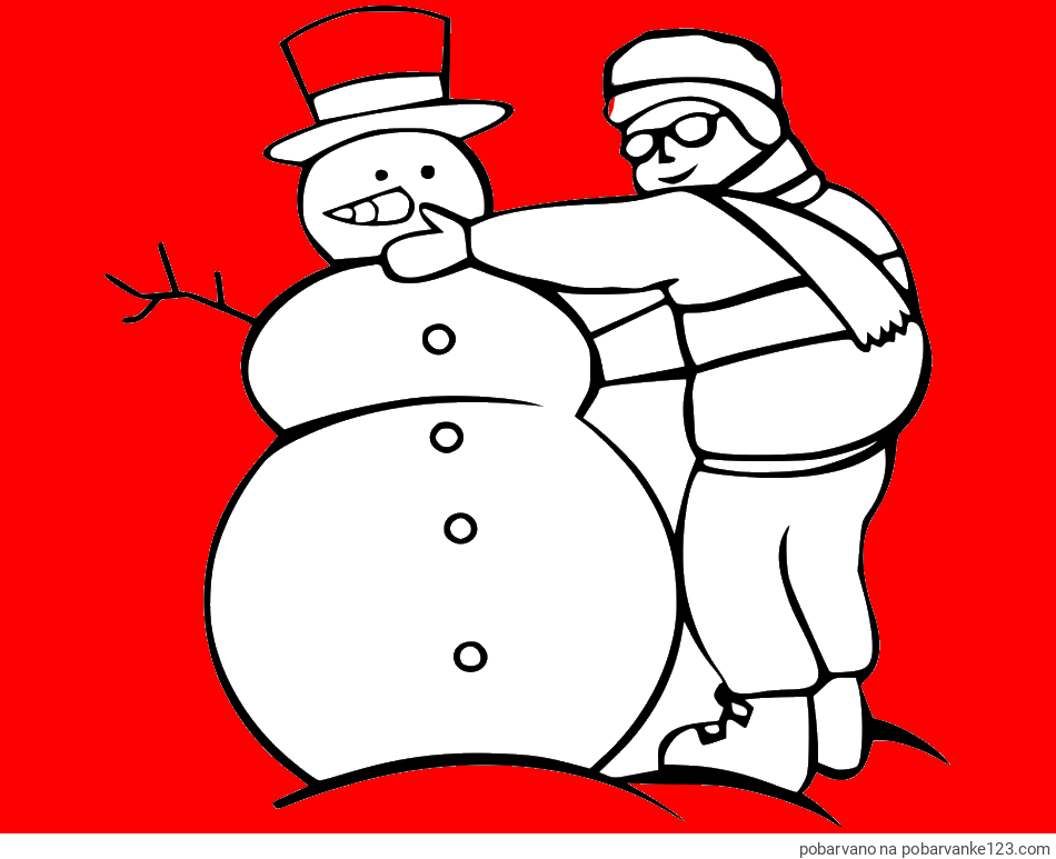 POBARVANA POBARVANKA - Pobarvanka snežaka