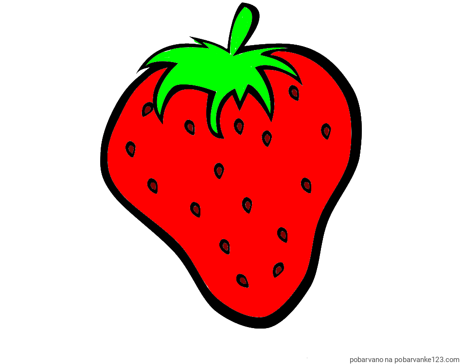 POBARVANA POBARVANKA - Pobarvanka sočne jagode