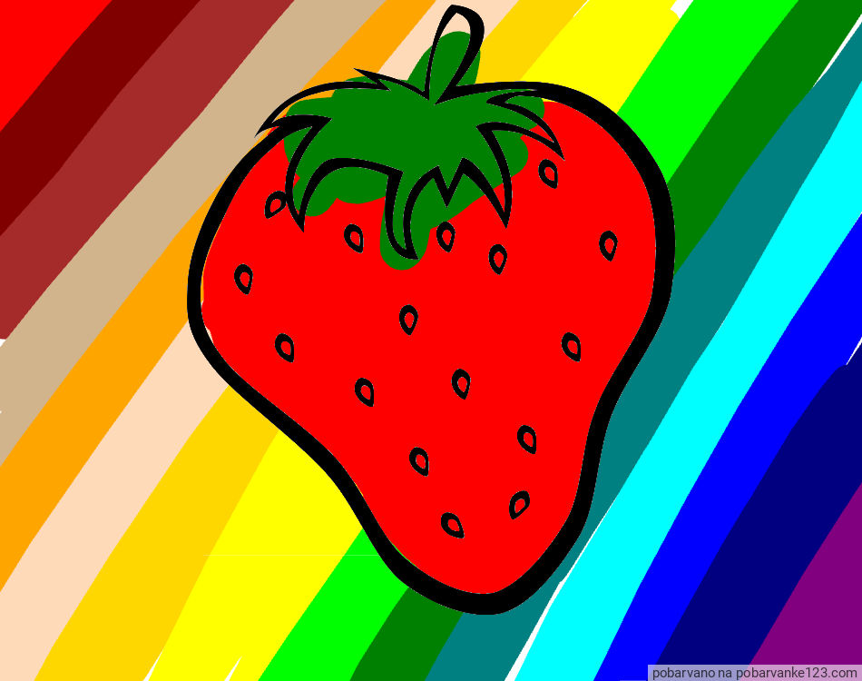 POBARVANA POBARVANKA - Pobarvanka sočne jagode