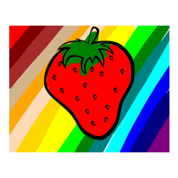 Pobarvana pobarvanka - Pobarvanka sočne jagode