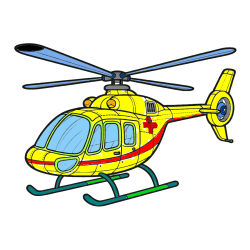 Pobarvana pobarvanka - Pobarvanka sodobnega helikopterja